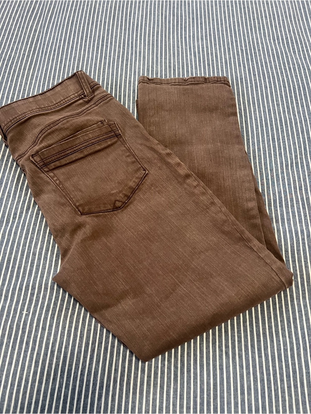 Democracy Brown Stretch Denim Jeans- Ab Technology